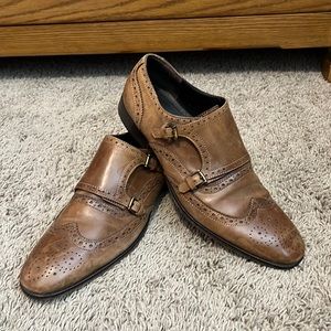 Giorgio Brutini Light Brown Double Monk Strap Dress Shoes
